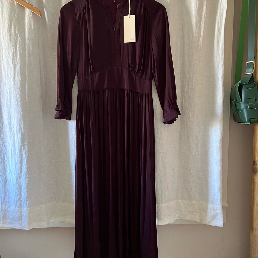 Scotch & Soda Deep Purple Long Sleeve Dress